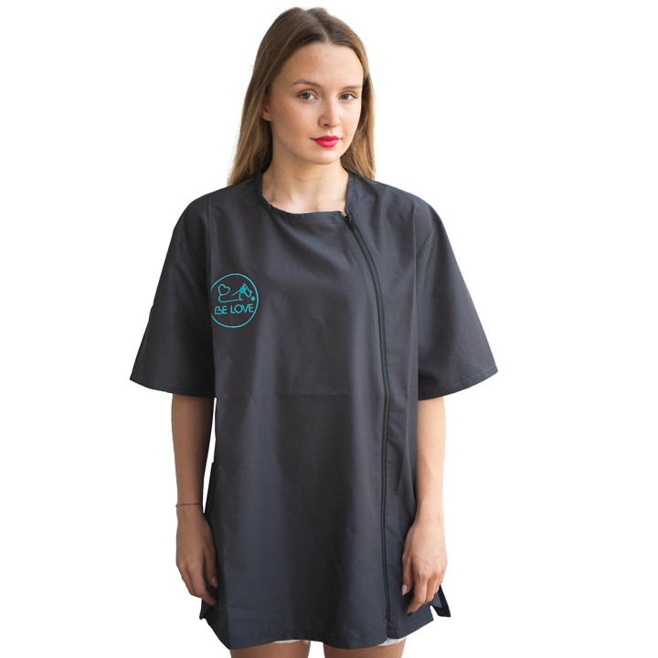 Casacca per toelettatori con zip